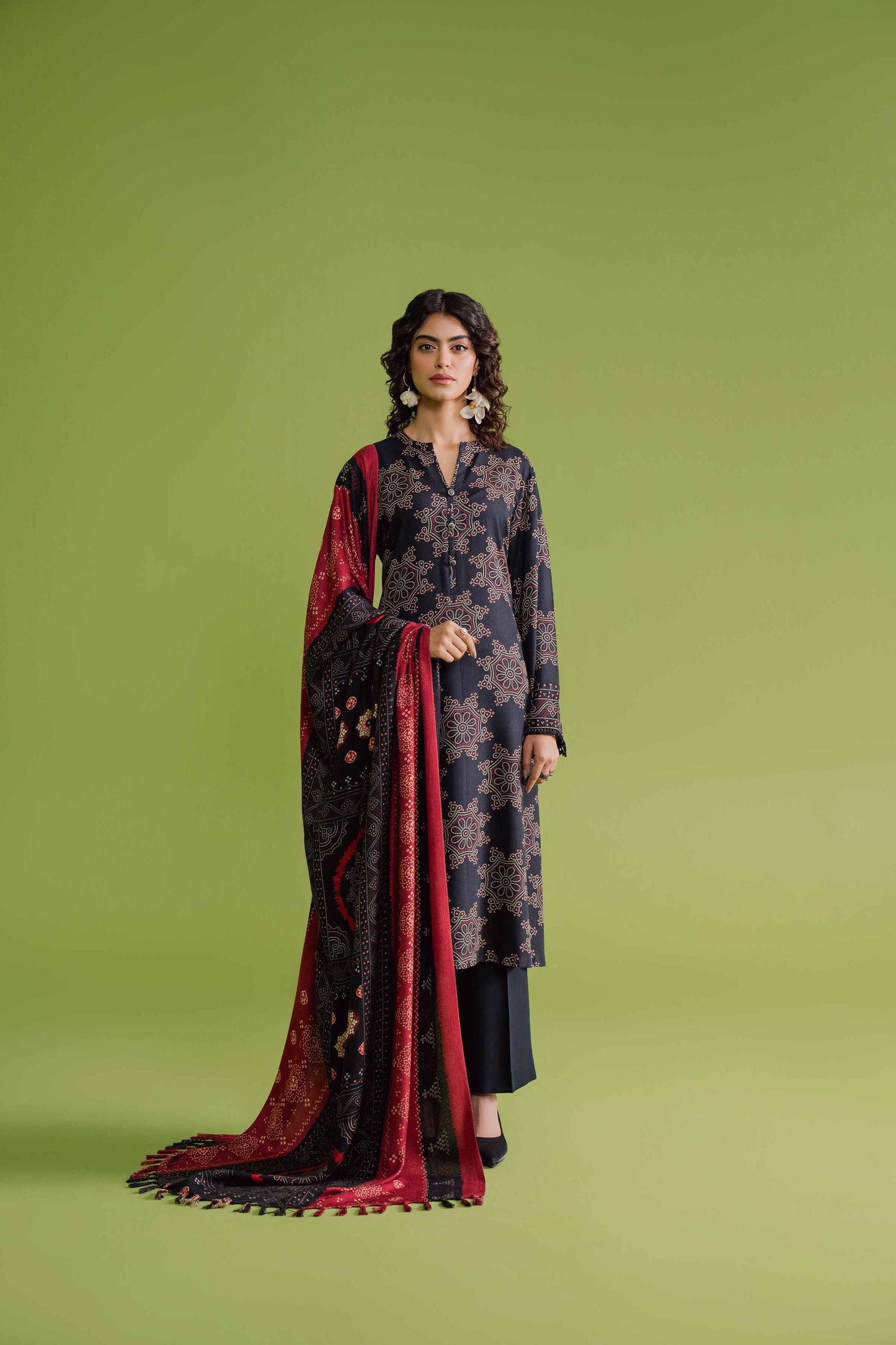 Nishat Linen - 3 Piece - Printed Loose Fabric - 42304082