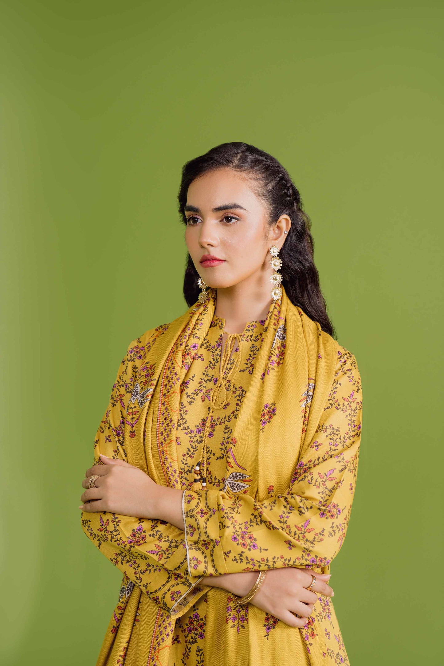 Nishat Linen - 3 Piece - Printed Loose Fabric - 42304083