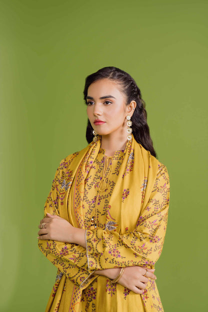 Nishat Linen - 3 Piece - Printed Loose Fabric - 42304083