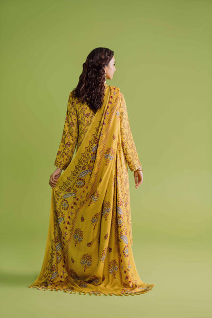 Nishat Linen - 3 Piece - Printed Loose Fabric - 42304083