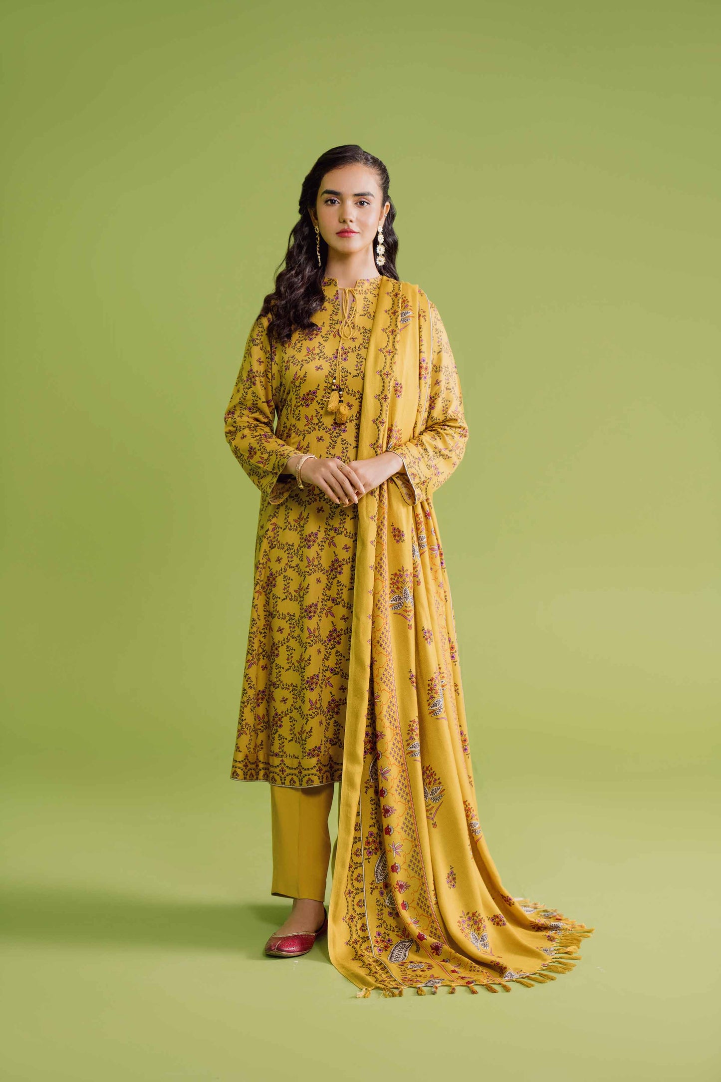 Nishat Linen - 3 Piece - Printed Loose Fabric - 42304083