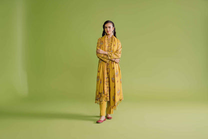 Nishat Linen - 3 Piece - Printed Loose Fabric - 42304083