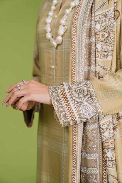 Nishat Linen - 3 Piece - Printed Loose Fabric - 42304085