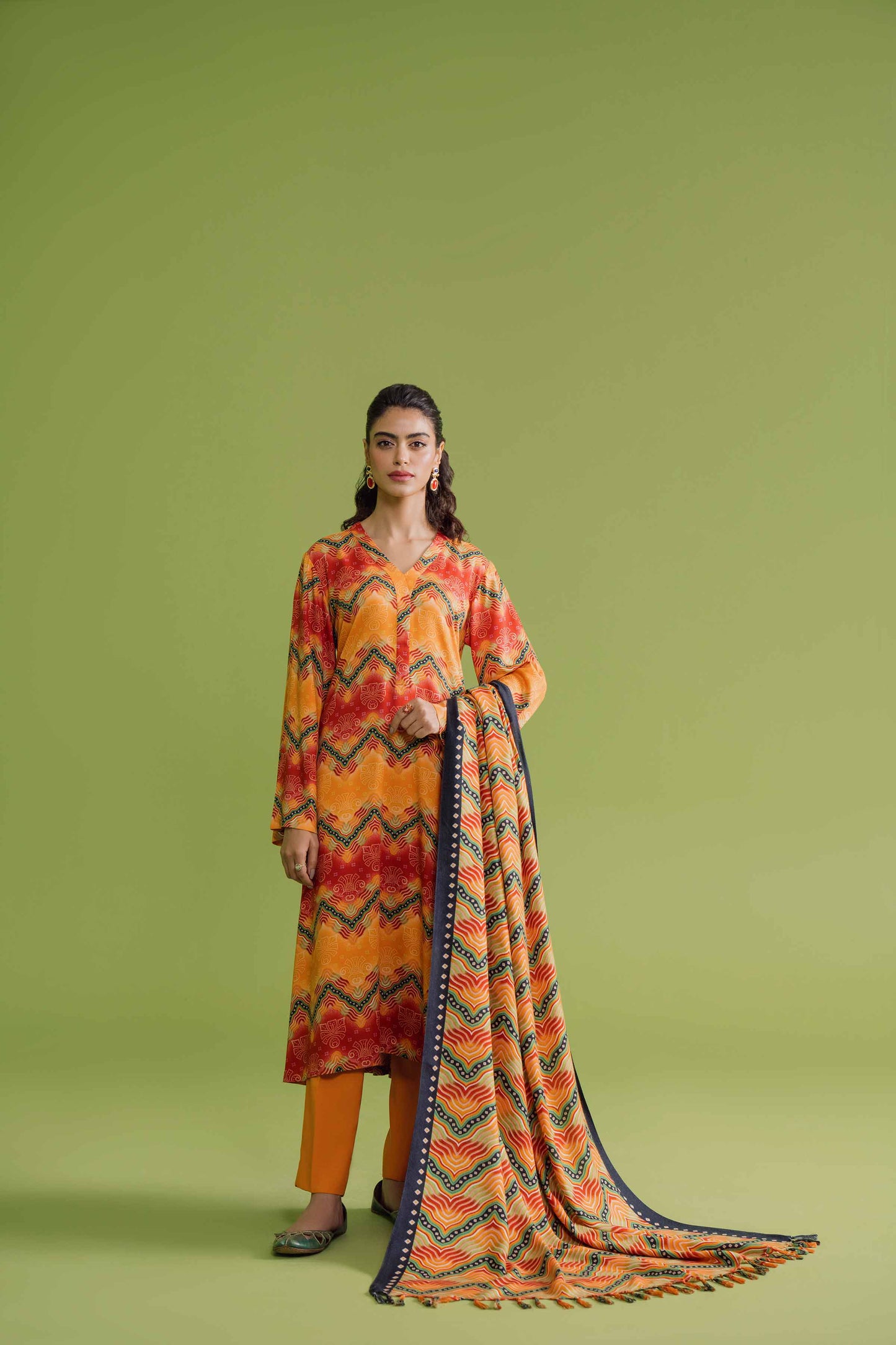 Nishat Linen - 3 Piece - Printed Loose Fabric - 42304086