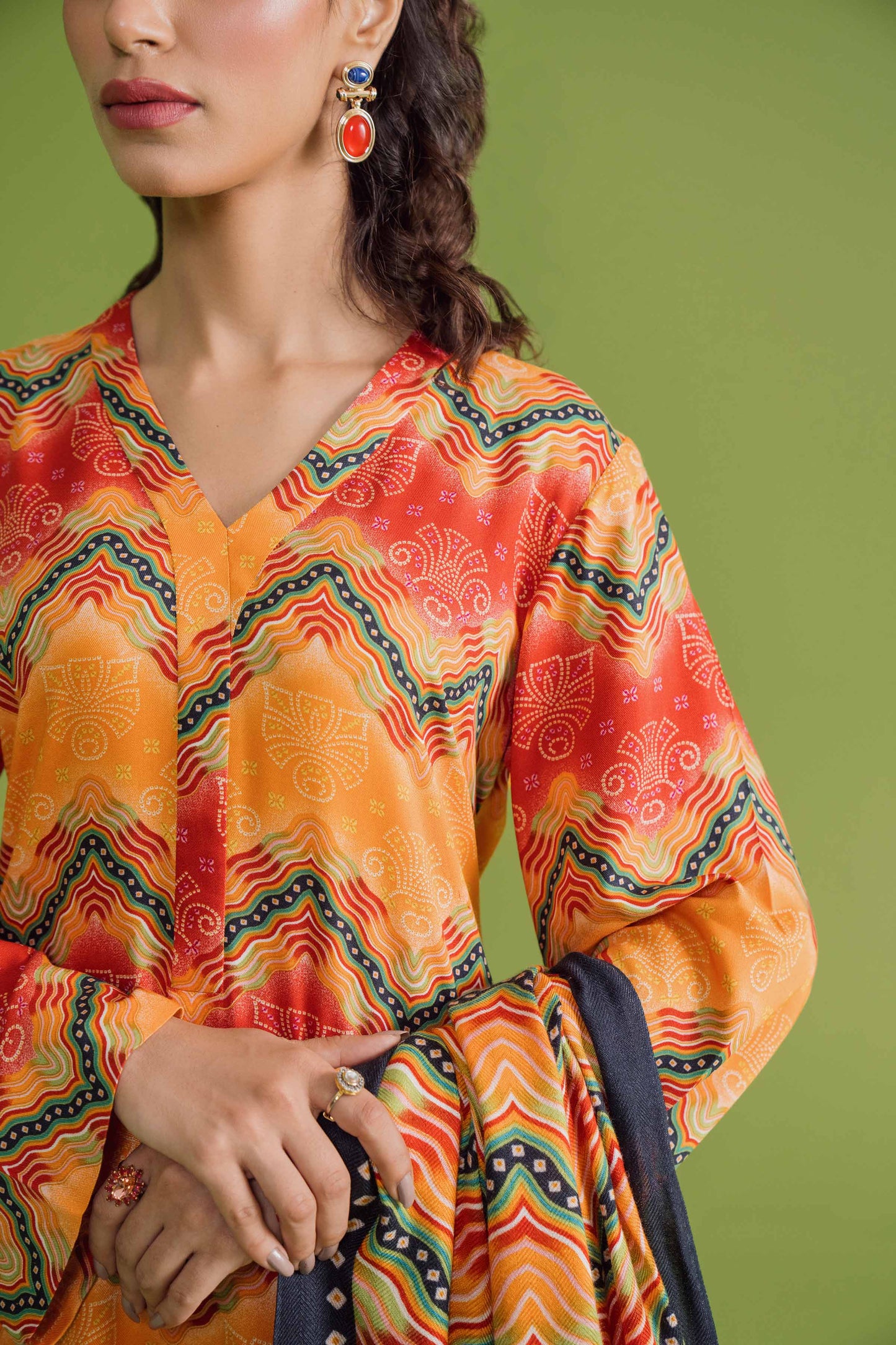 Nishat Linen - 3 Piece - Printed Loose Fabric - 42304086