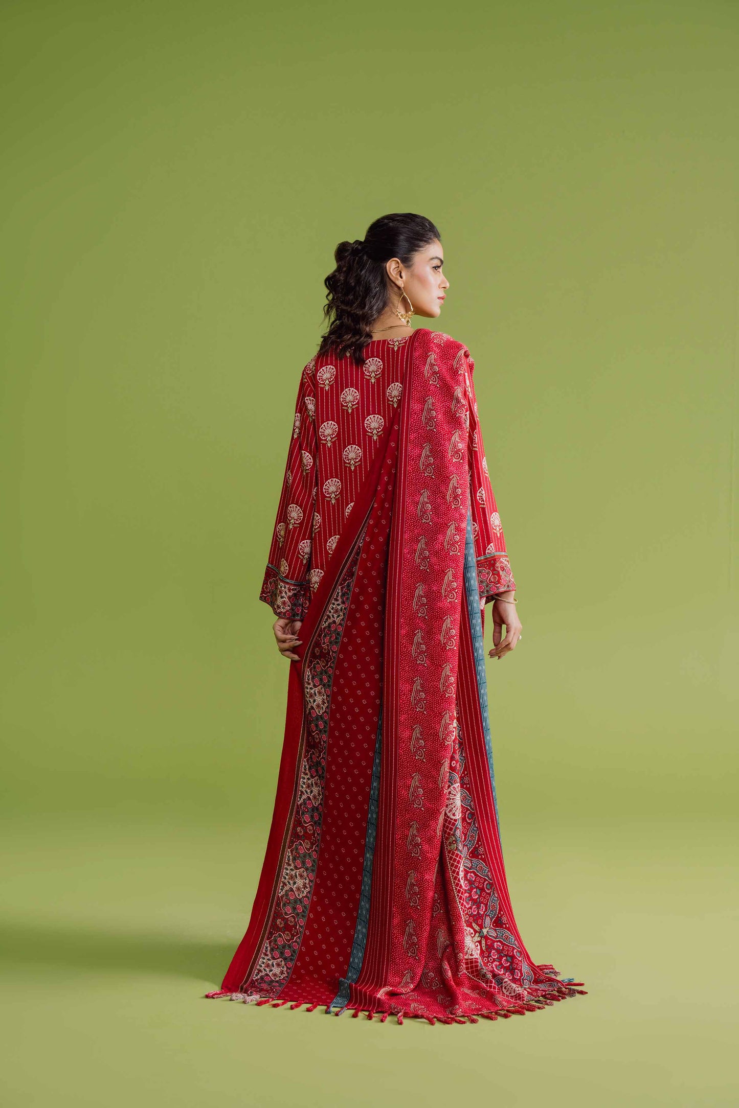 Nishat Linen - 3 Piece - Printed Loose Fabric - 42304087
