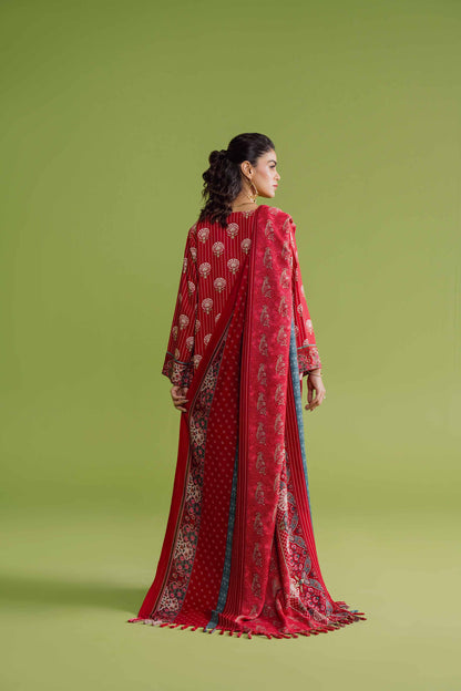 Nishat Linen - 3 Piece - Printed Loose Fabric - 42304087