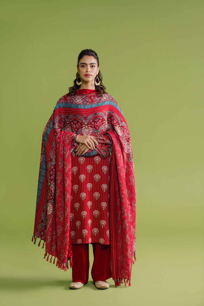 Nishat Linen - 3 Piece - Printed Loose Fabric - 42304087