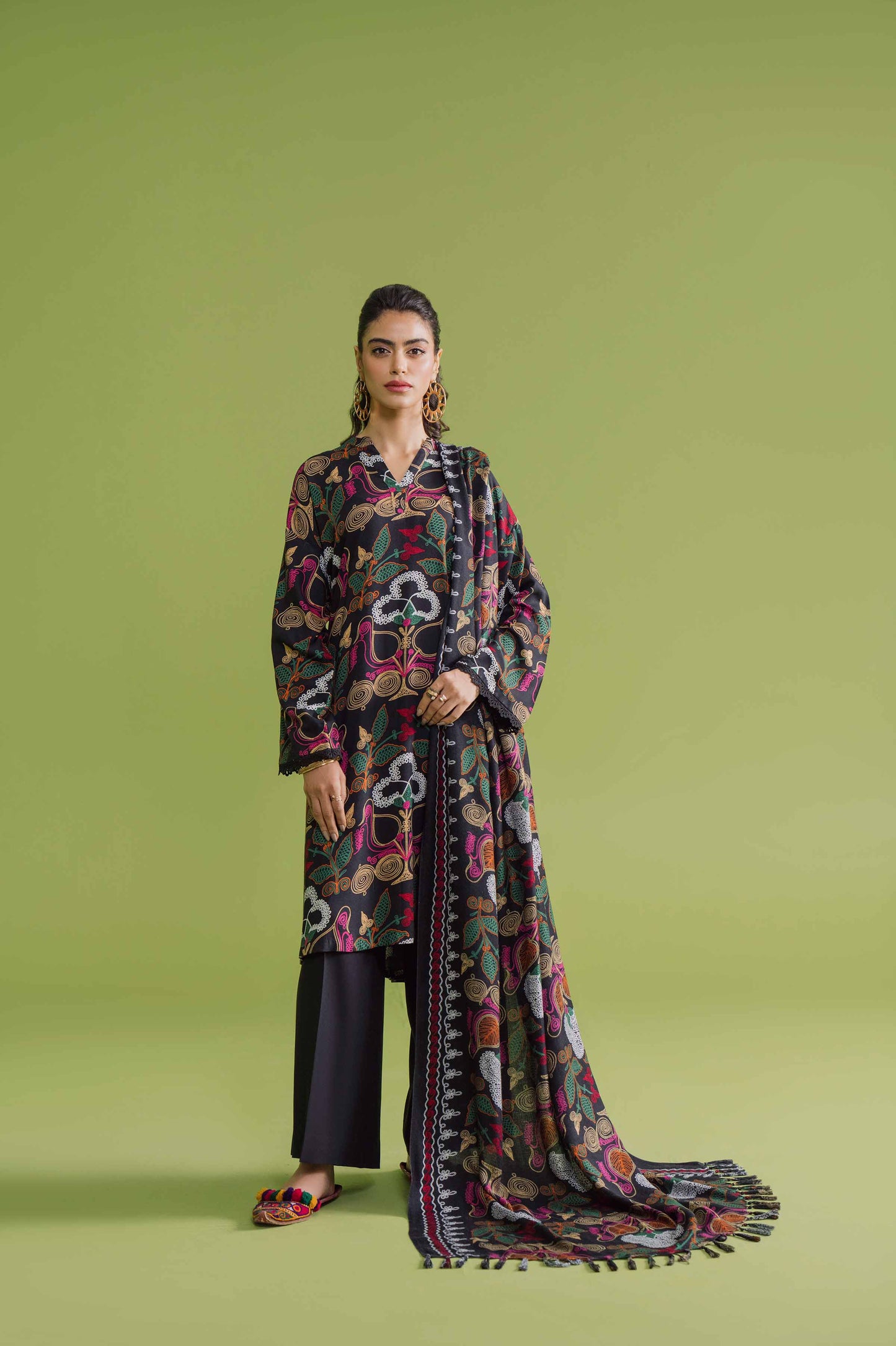 Nishat Linen - 3 Piece - Printed Loose Fabric - 42304088