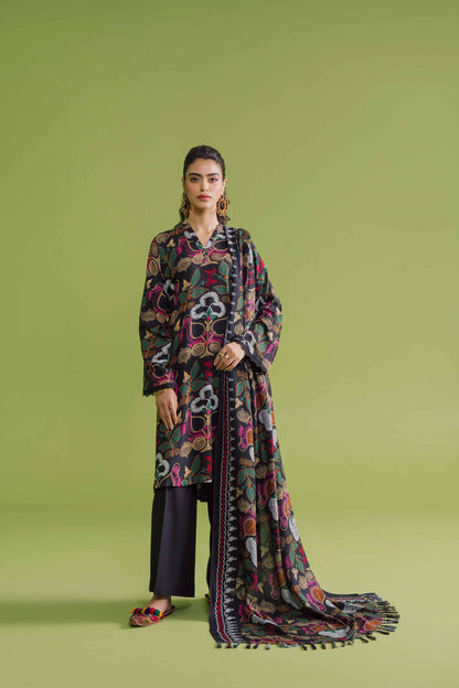 Nishat Linen - 3 Piece - Printed Loose Fabric - 42304088