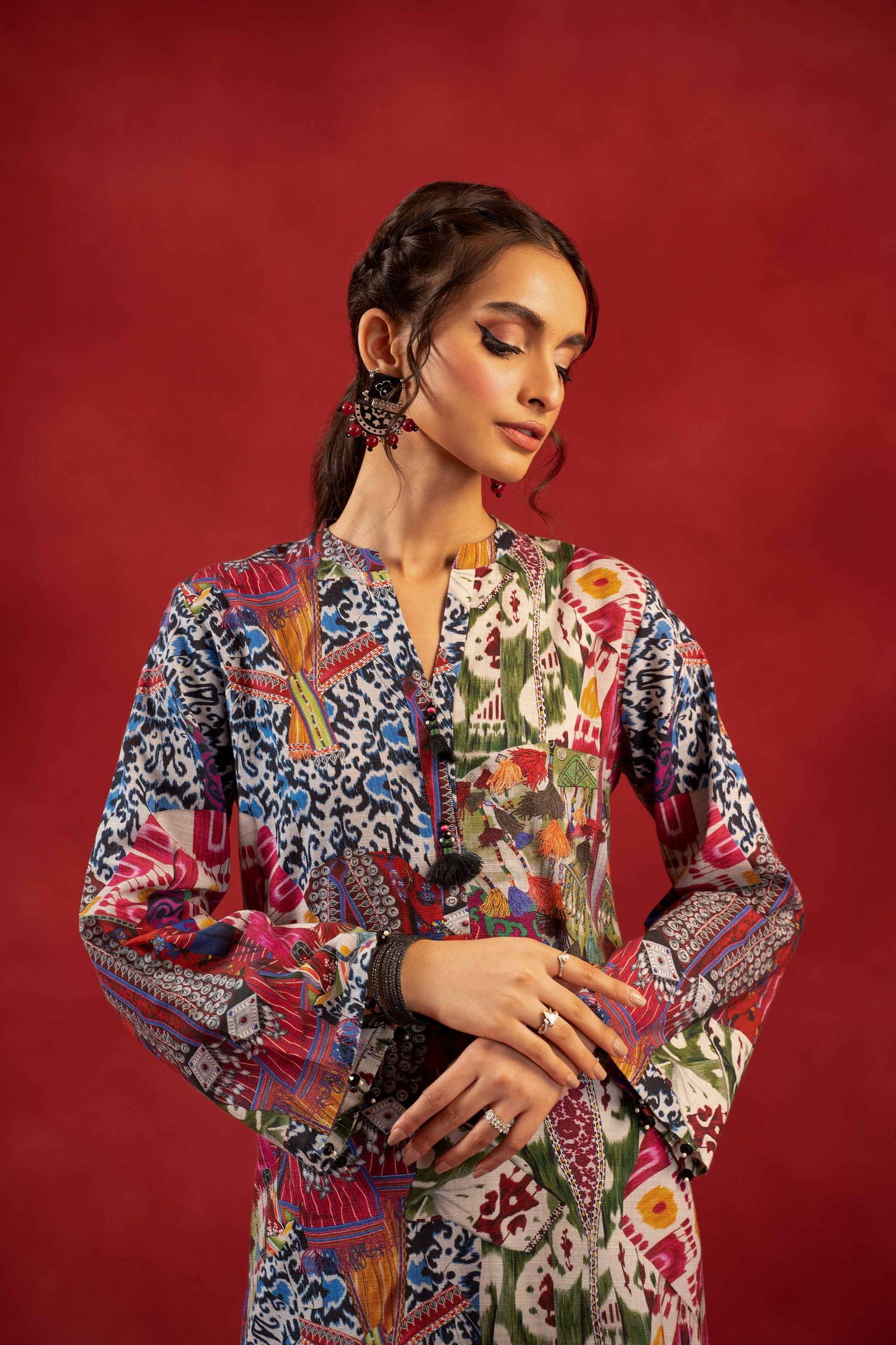 Nishat Linen - 1 Piece - Digital Printed Loose Fabric - 42304090