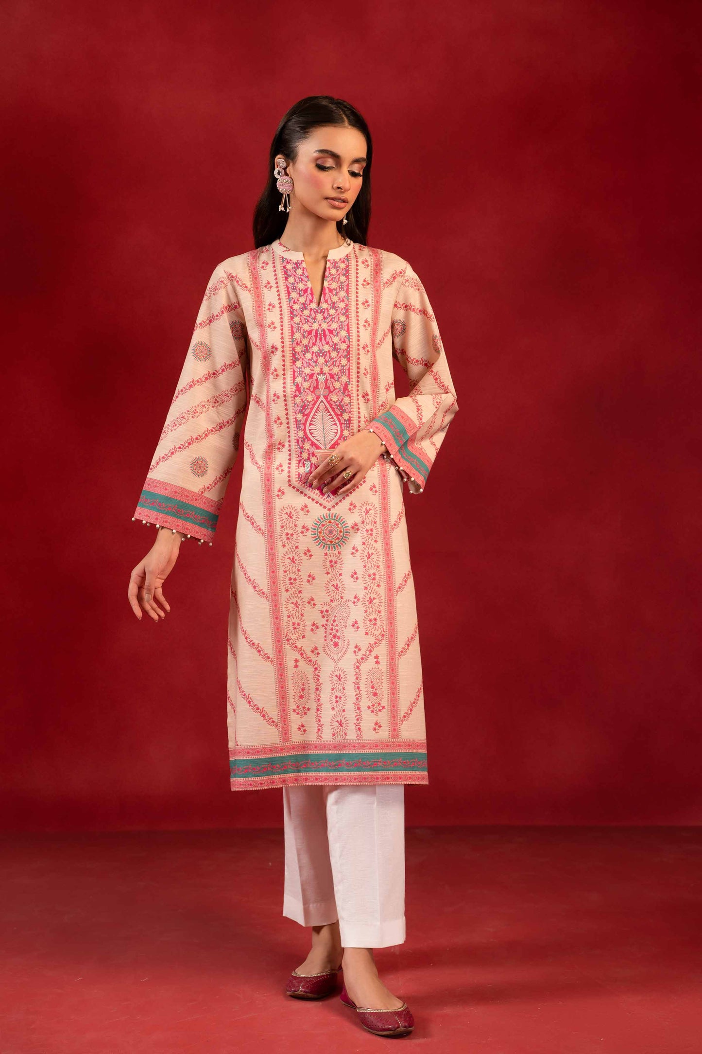 Nishat Linen - 1 Piece - Digital Printed Loose Fabric - 42304091