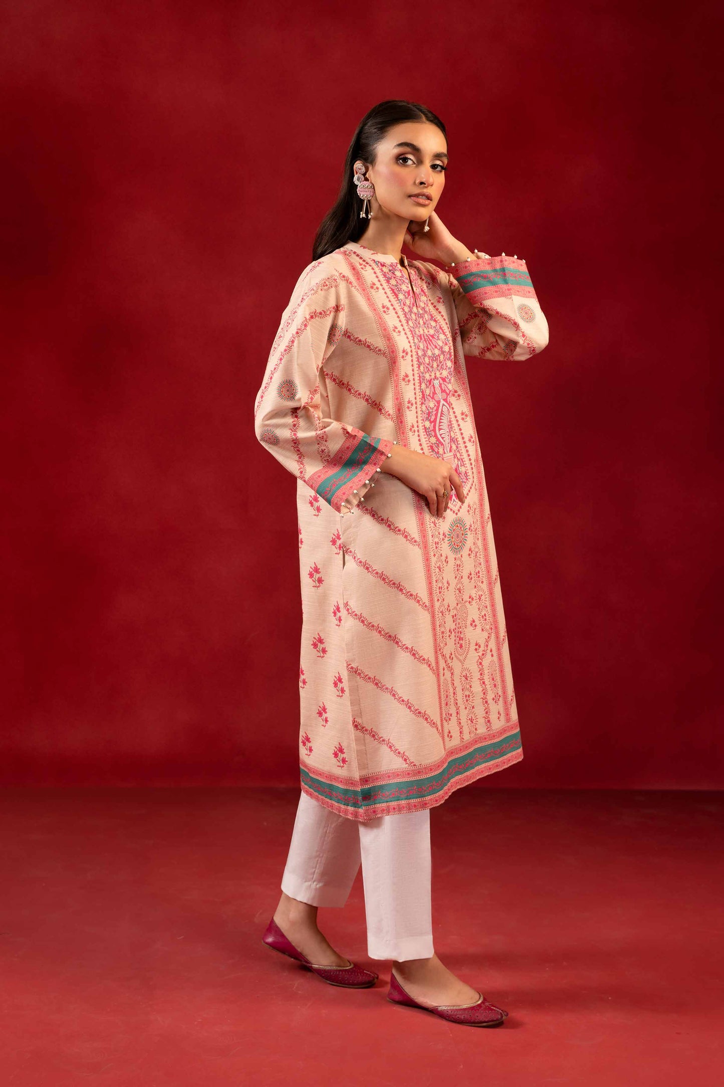 Nishat Linen - 1 Piece - Digital Printed Loose Fabric - 42304091