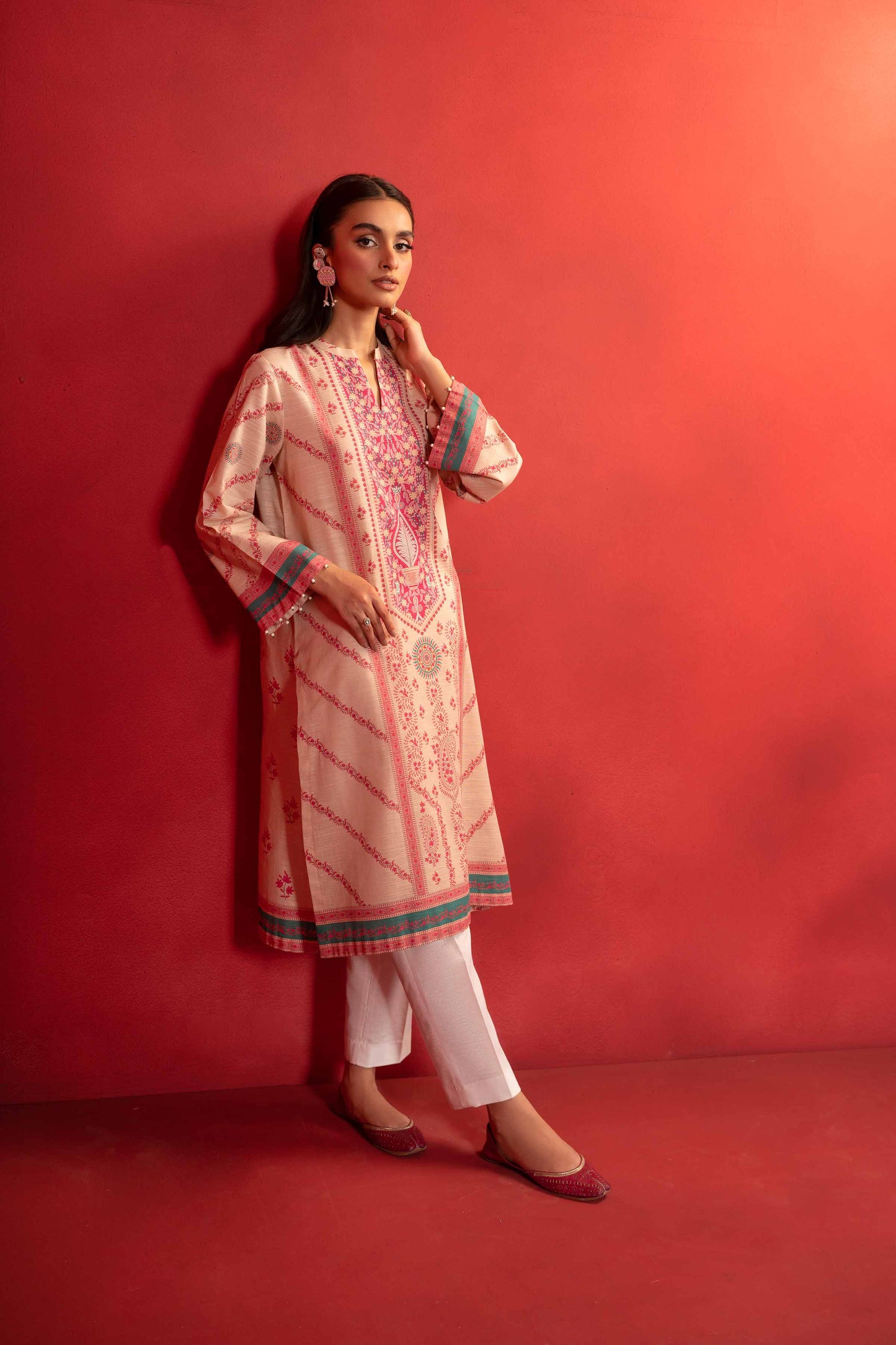 Nishat Linen - 1 Piece - Digital Printed Loose Fabric - 42304091