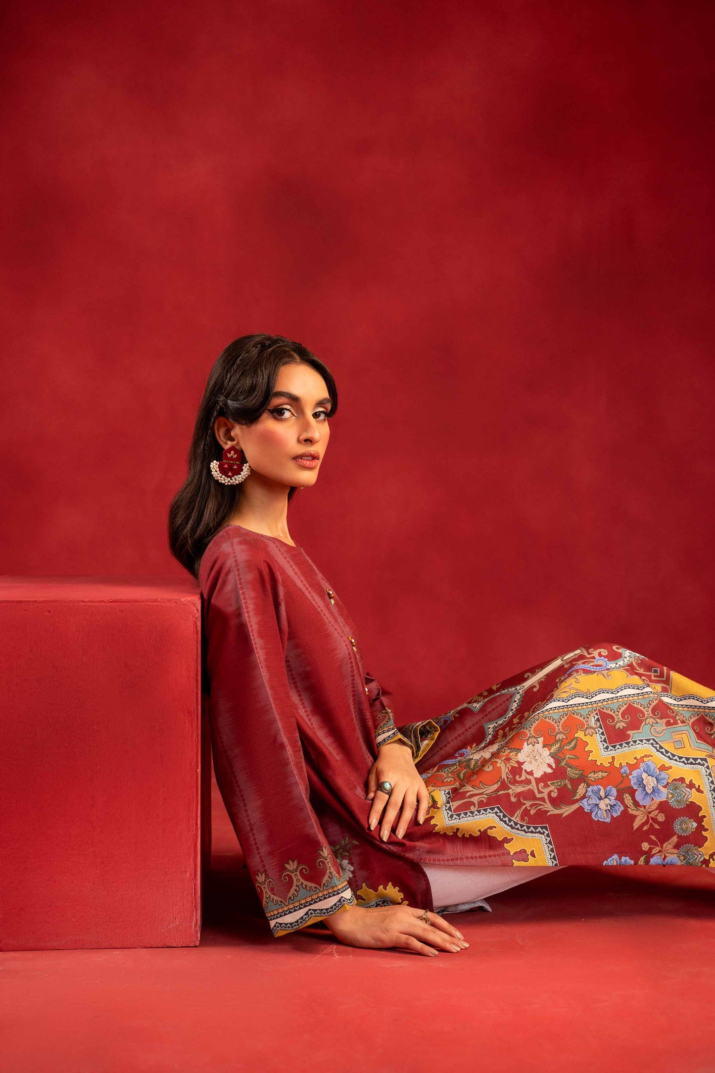Nishat Linen - 1 Piece - Digital Printed Loose Fabric - 42304092