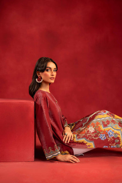 Nishat Linen - 1 Piece - Digital Printed Loose Fabric - 42304092