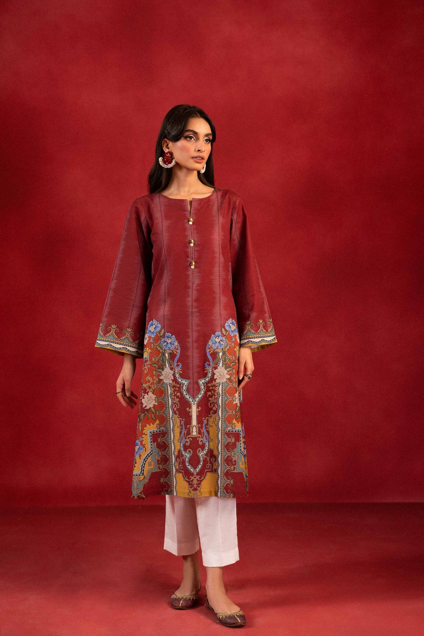 Nishat Linen - 1 Piece - Digital Printed Loose Fabric - 42304092