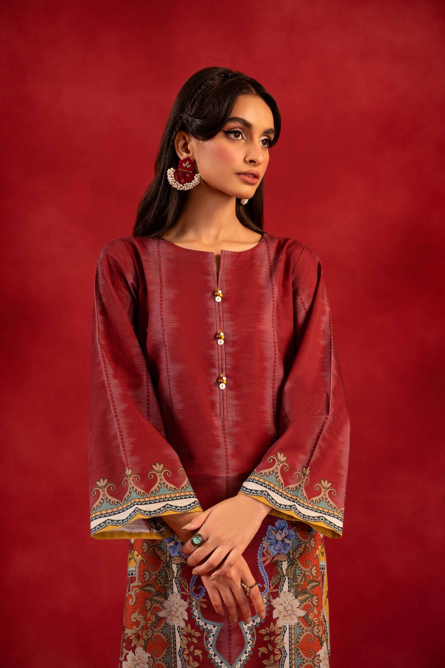 Nishat Linen - 1 Piece - Digital Printed Loose Fabric - 42304092