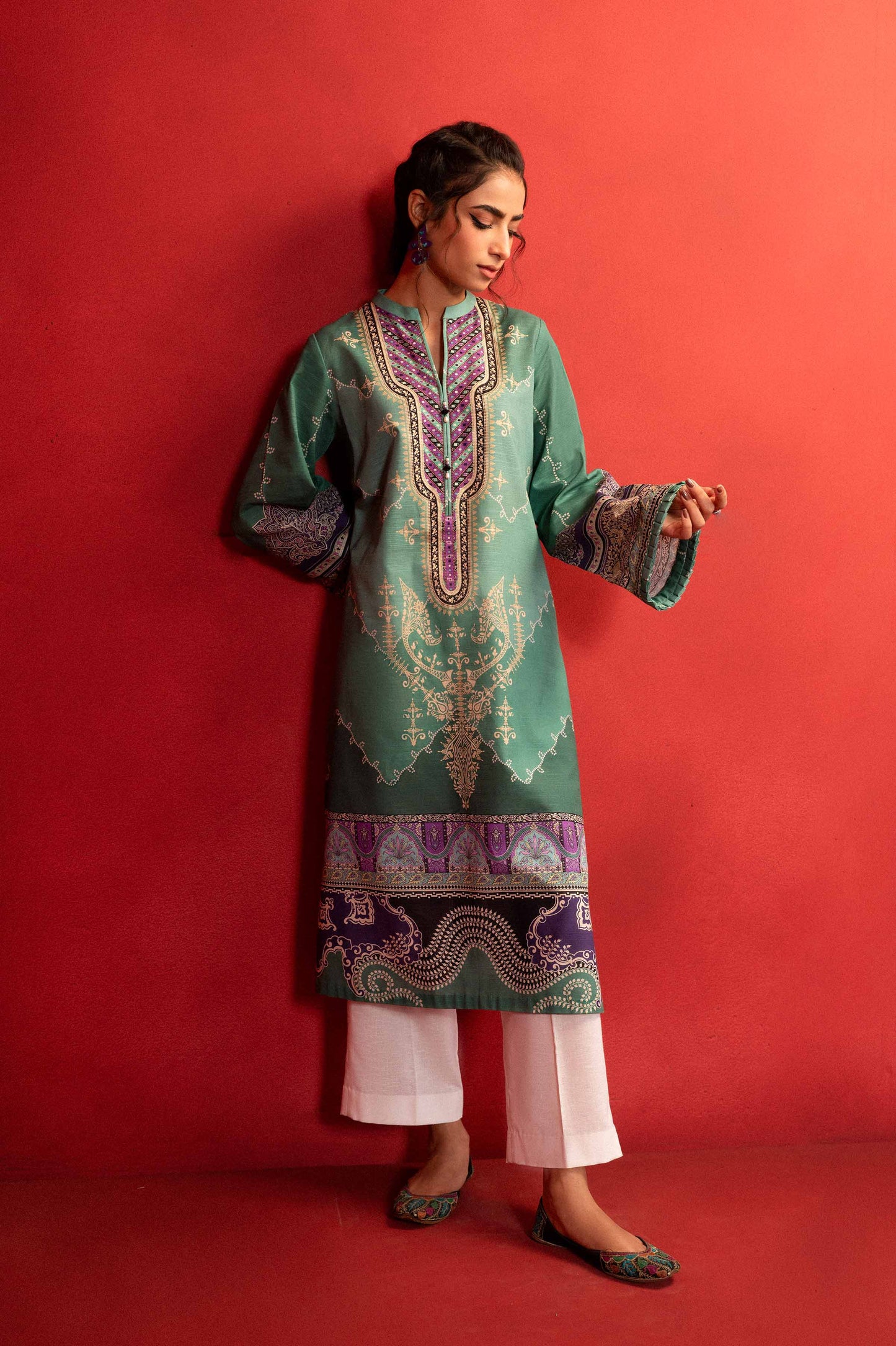 Nishat Linen - 1 Piece - Digital Printed Loose Fabric - 42304093