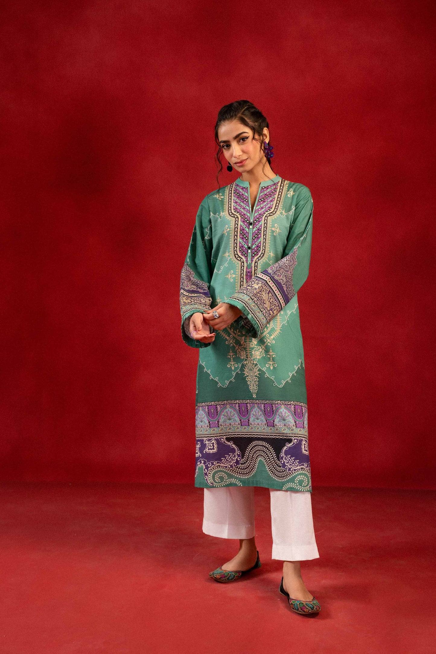 Nishat Linen - 1 Piece - Digital Printed Loose Fabric - 42304093