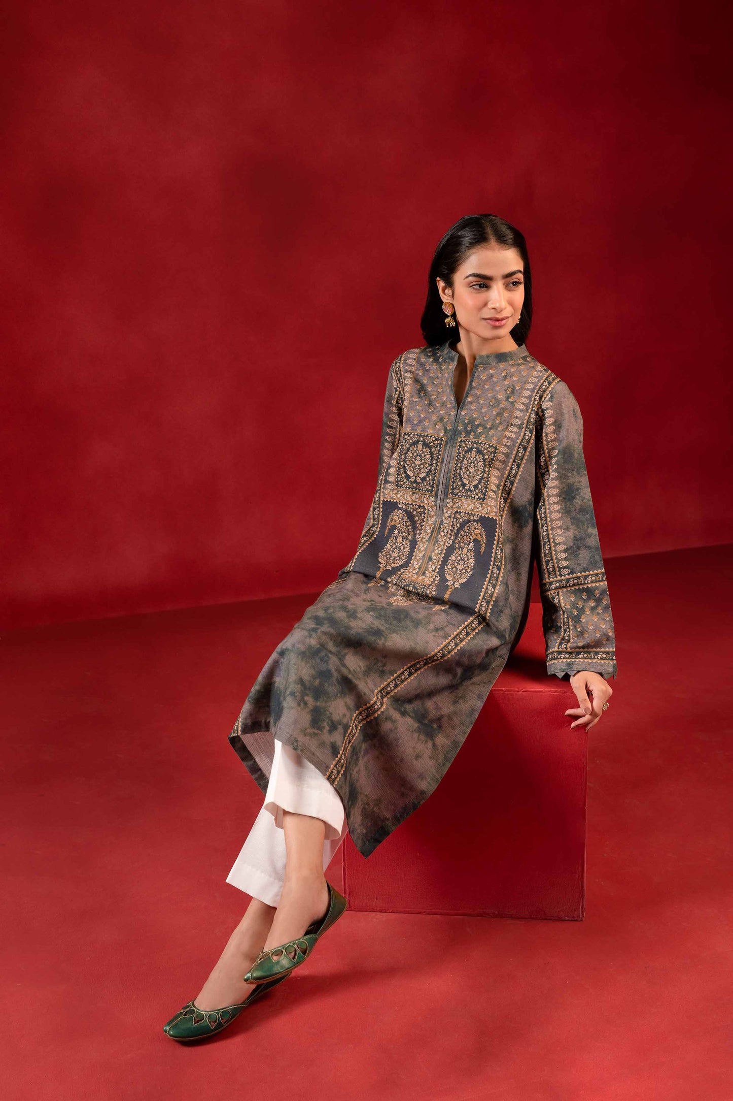 Nishat Linen - 1 Piece - Digital Printed Loose Fabric - 42304095