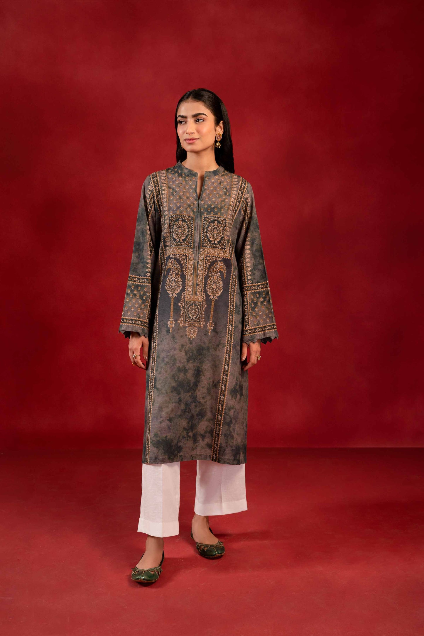 Nishat Linen - 1 Piece - Digital Printed Loose Fabric - 42304095