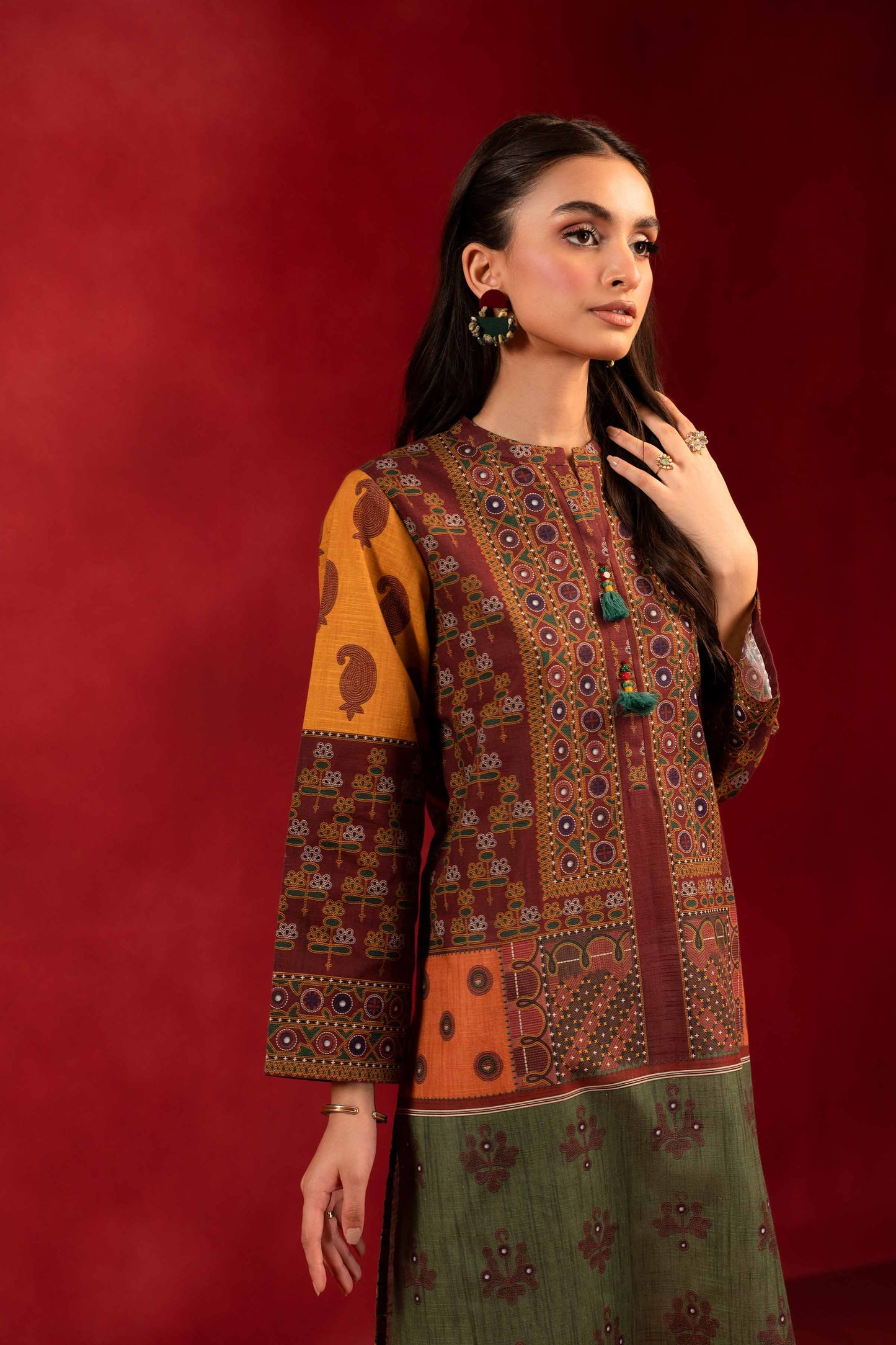 Nishat Linen - 1 Piece - Digital Printed Loose Fabric - 42304096