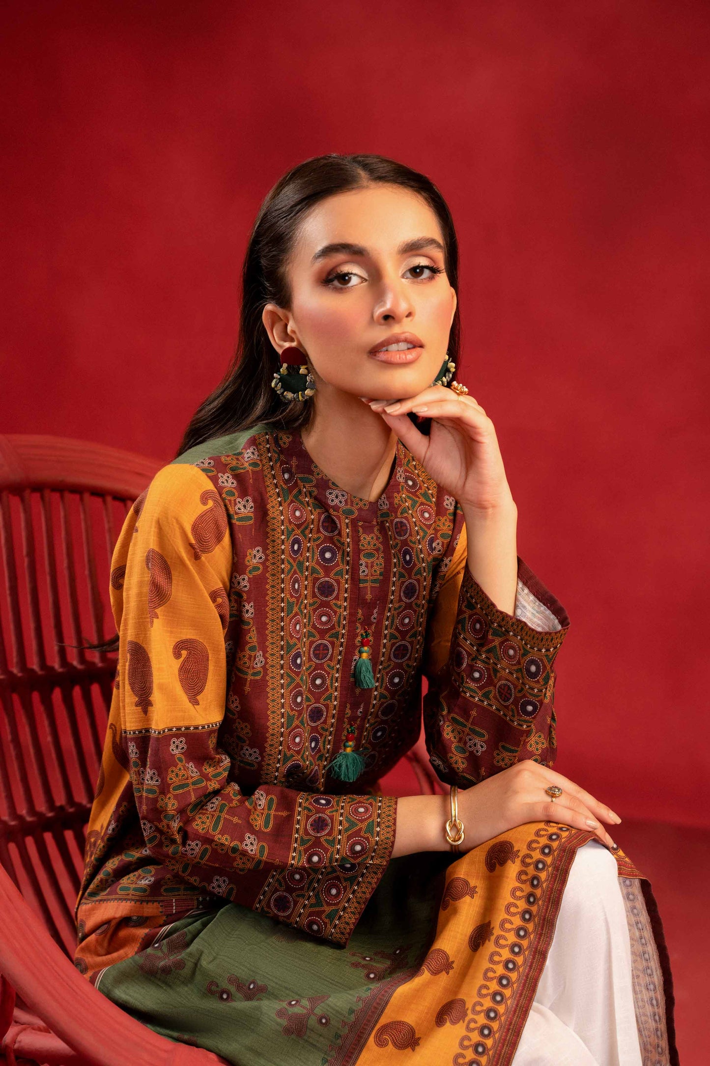 Nishat Linen - 1 Piece - Digital Printed Loose Fabric - 42304096