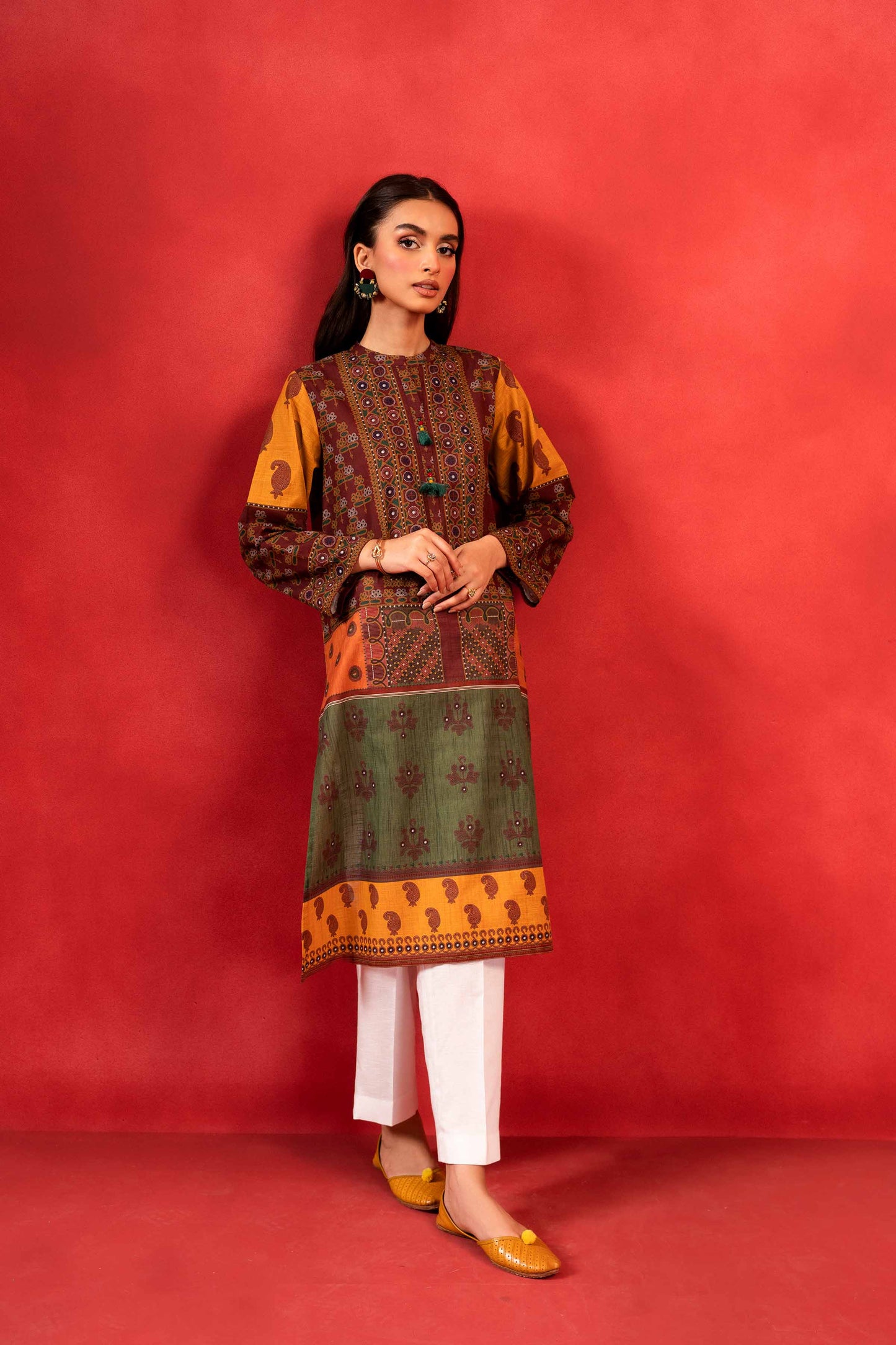 Nishat Linen - 1 Piece - Digital Printed Loose Fabric - 42304096