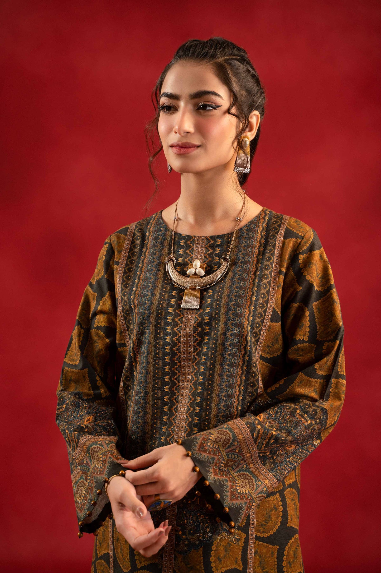 Nishat Linen - 1 Piece - Digital Printed Loose Fabric - 42304097