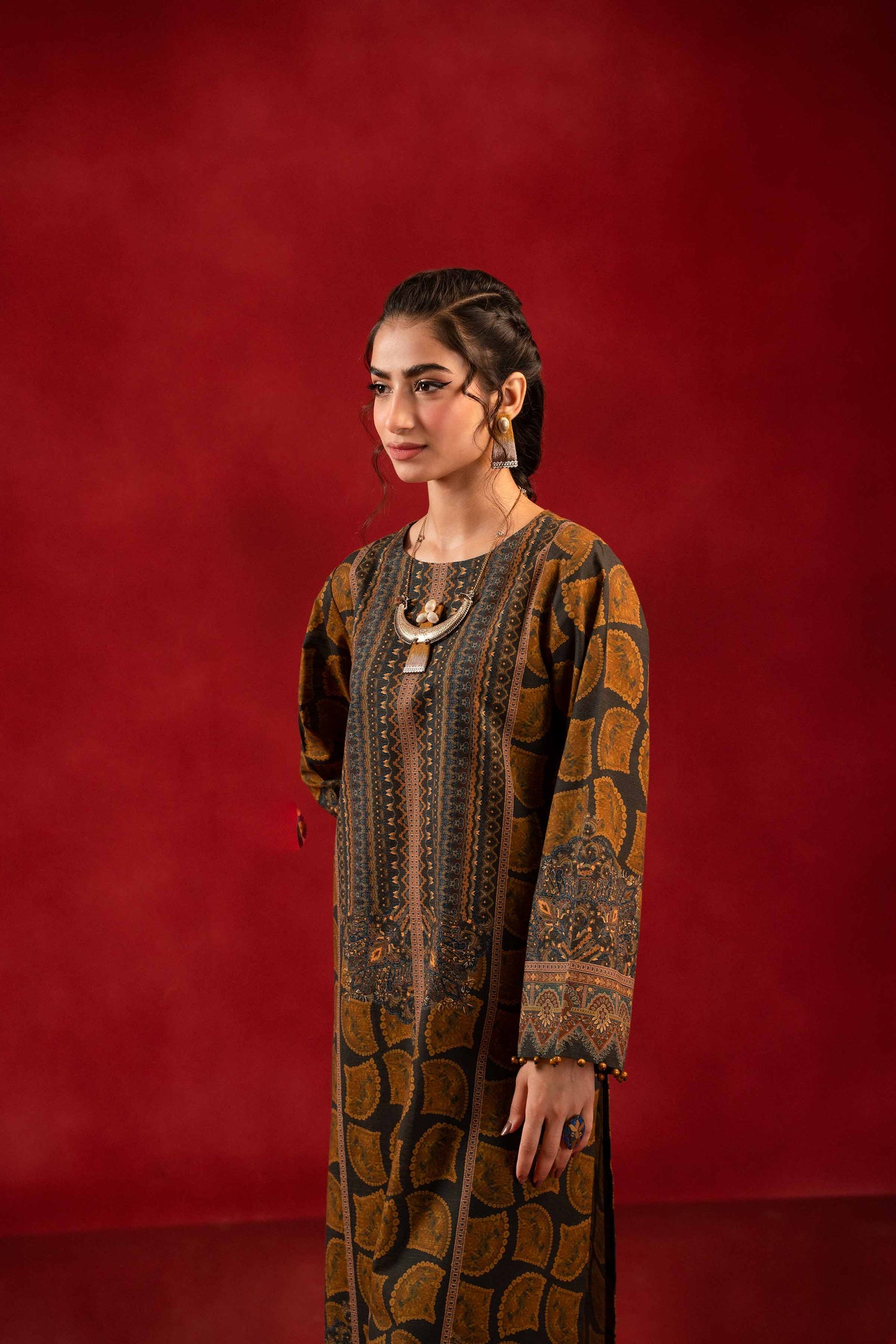 Nishat Linen - 1 Piece - Digital Printed Loose Fabric - 42304097