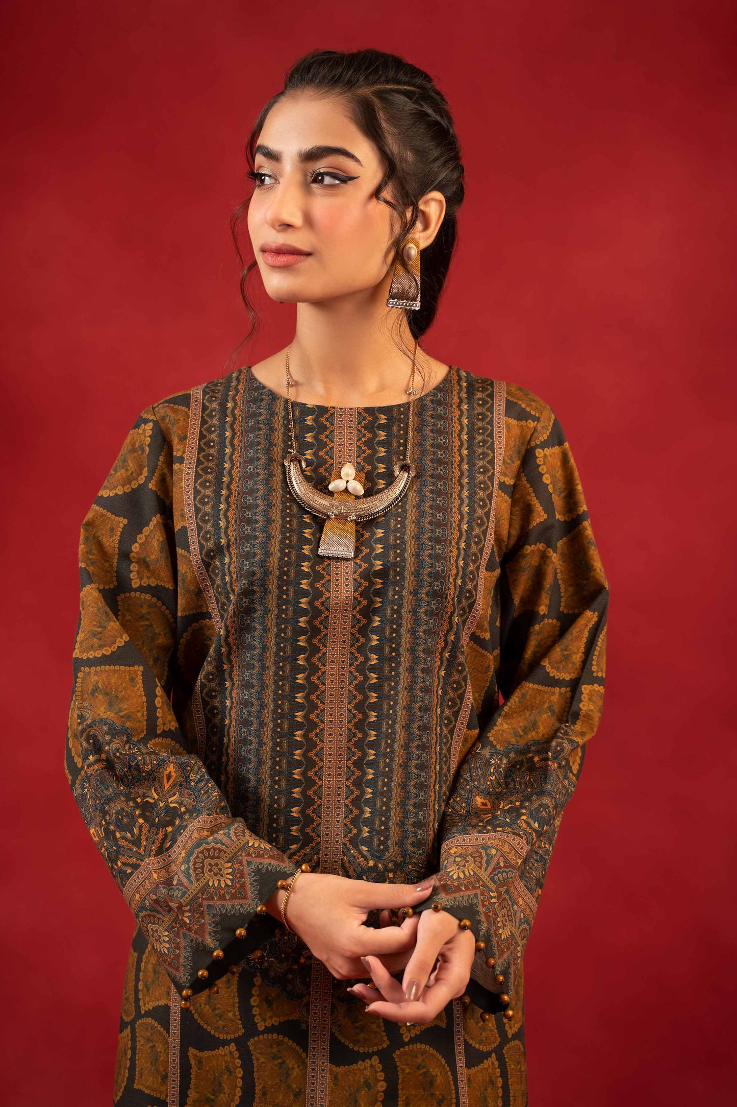Nishat Linen - 1 Piece - Digital Printed Loose Fabric - 42304097