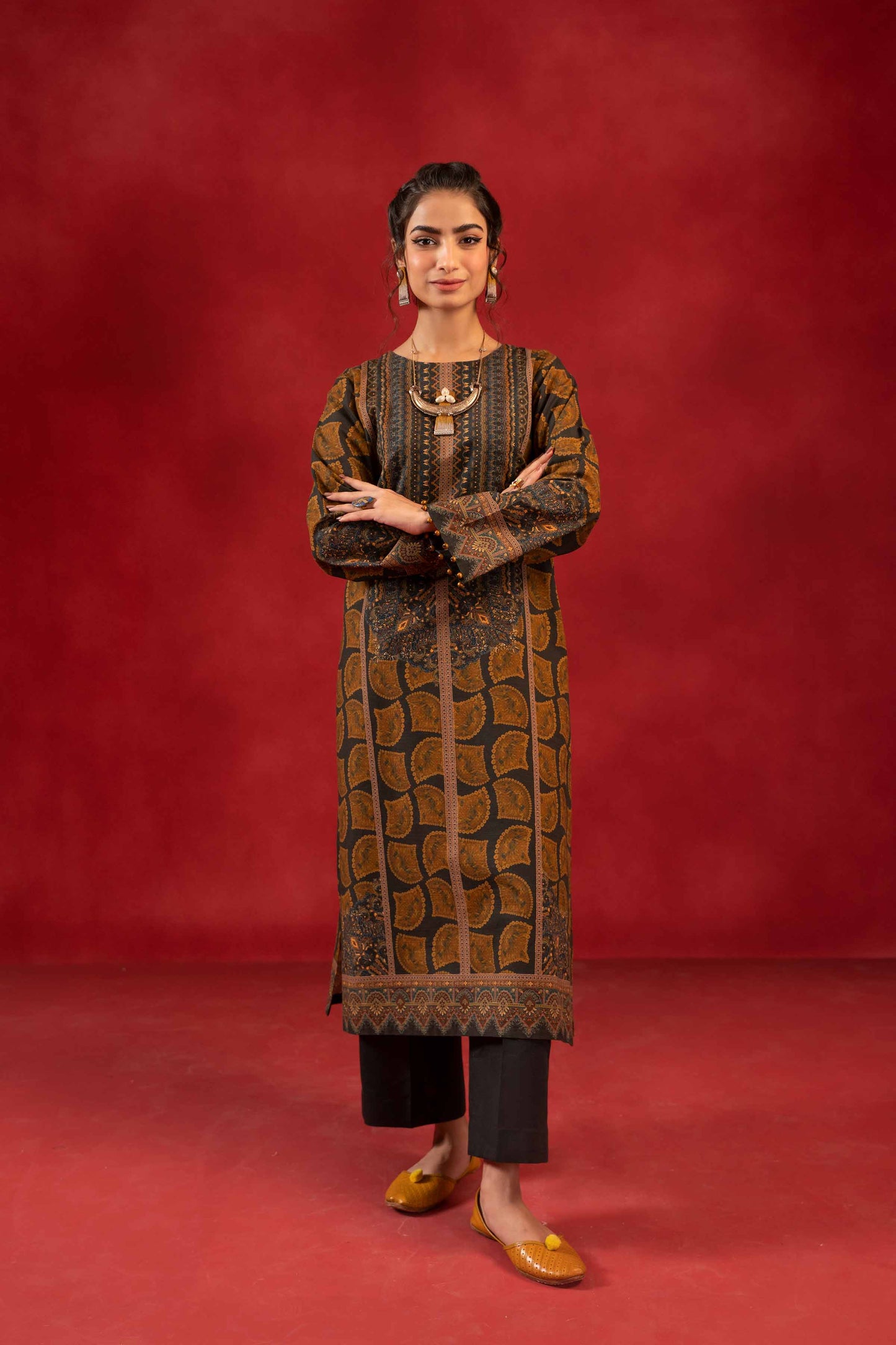 Nishat Linen - 1 Piece - Digital Printed Loose Fabric - 42304097