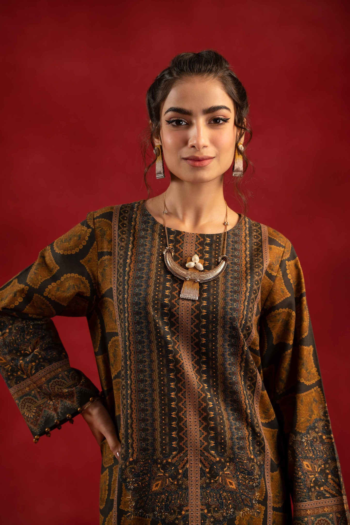 Nishat Linen - 1 Piece - Digital Printed Loose Fabric - 42304097