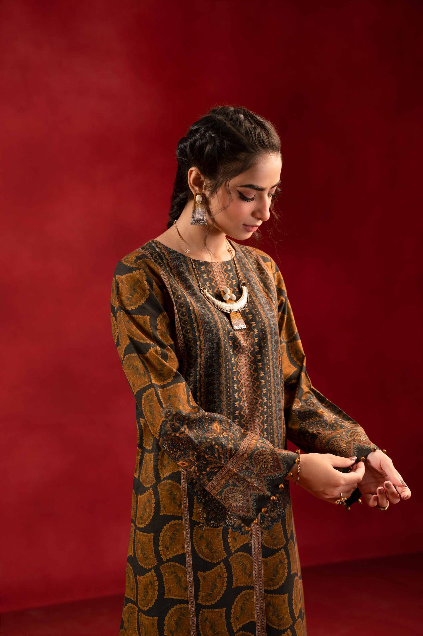 Nishat Linen - 1 Piece - Digital Printed Loose Fabric - 42304097