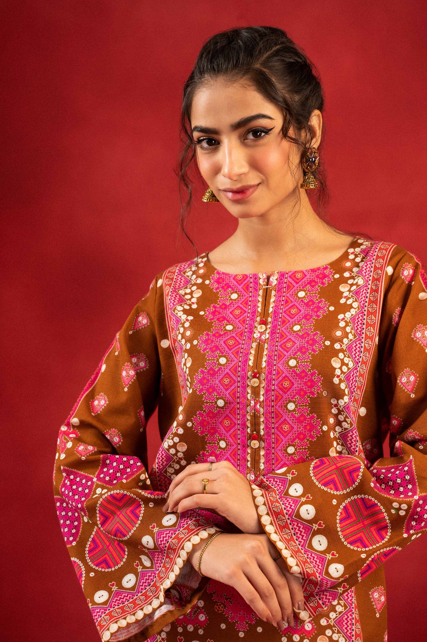 Nishat Linen - 1 Piece - Digital Printed Loose Fabric - 42304098