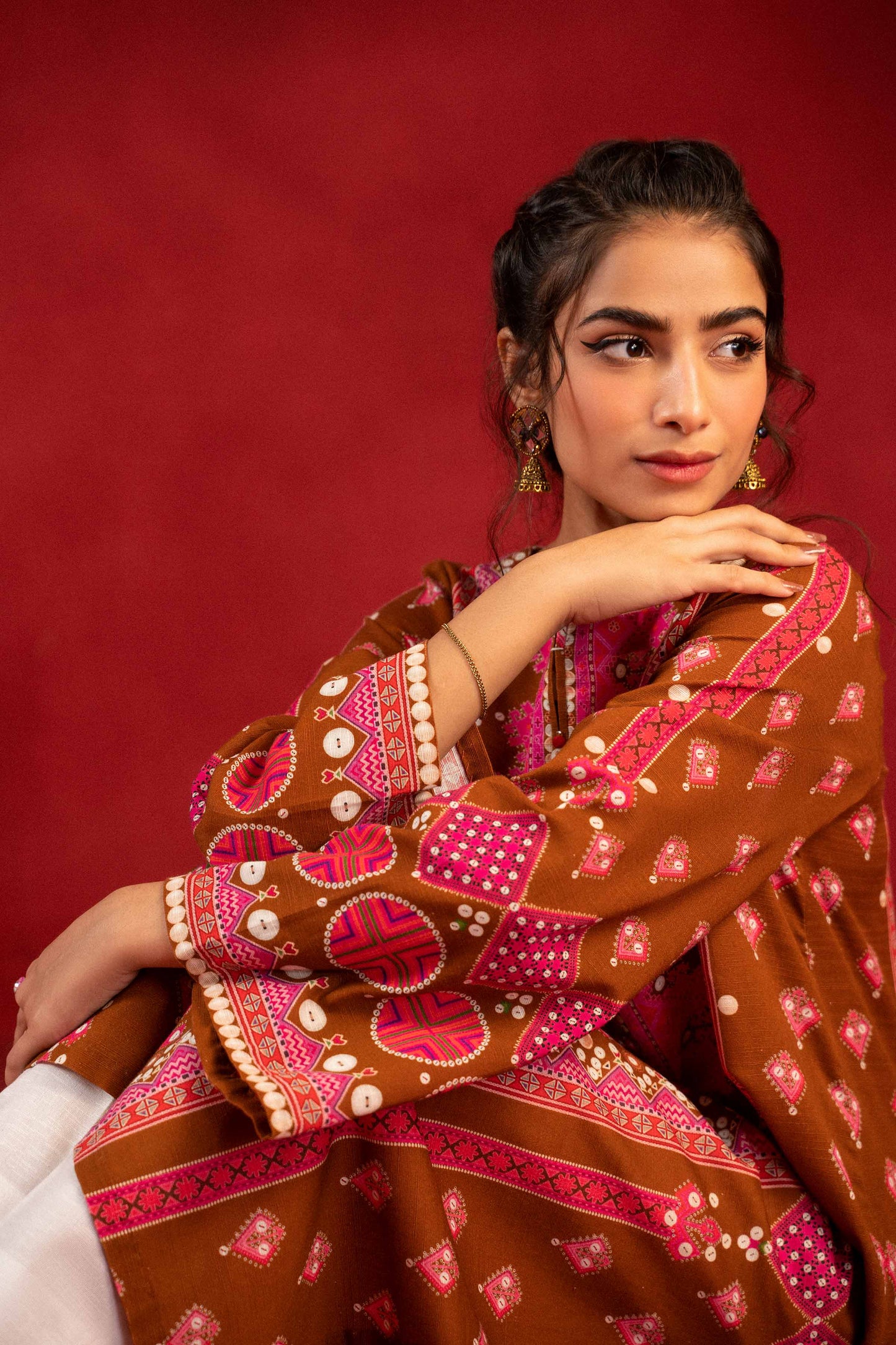 Nishat Linen - 1 Piece - Digital Printed Loose Fabric - 42304098