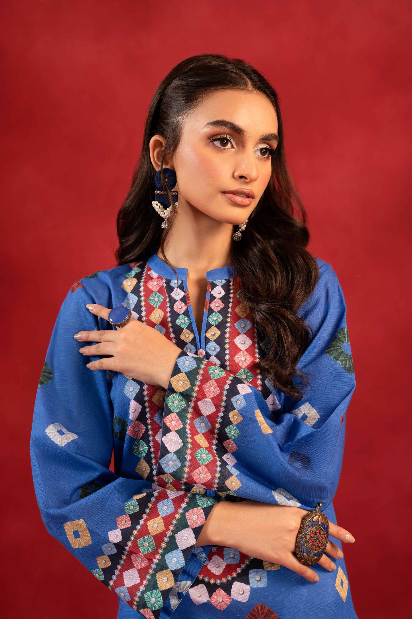 Nishat Linen - 1 Piece - Digital Printed Loose Fabric - 42304099
