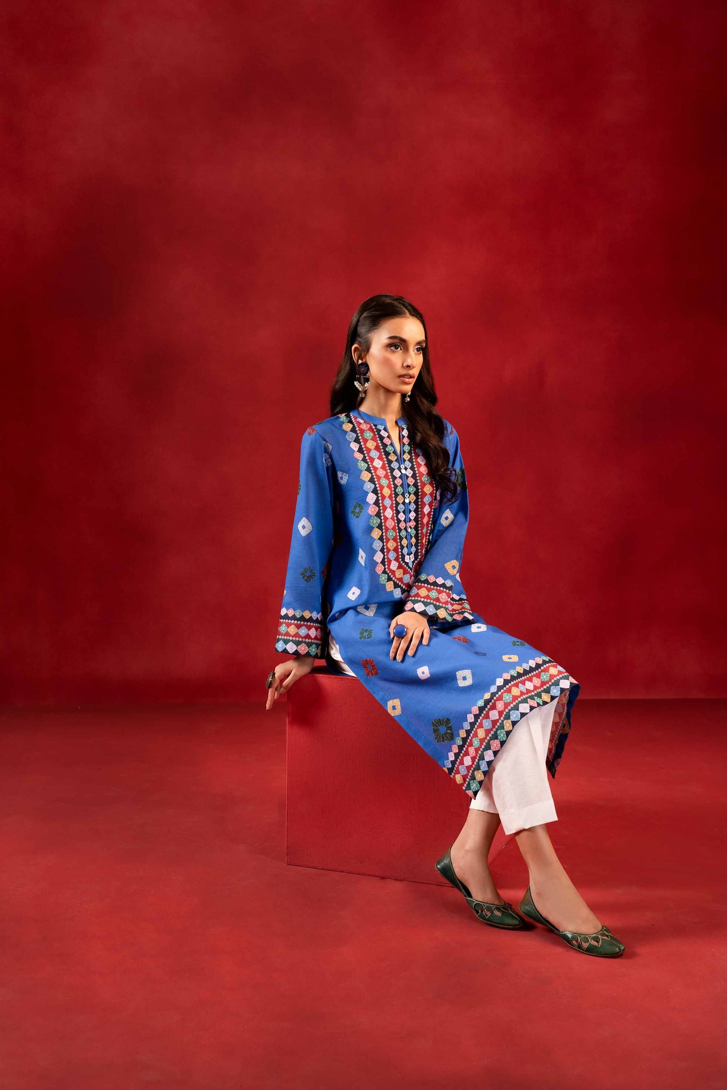 Nishat Linen - 1 Piece - Digital Printed Loose Fabric - 42304099