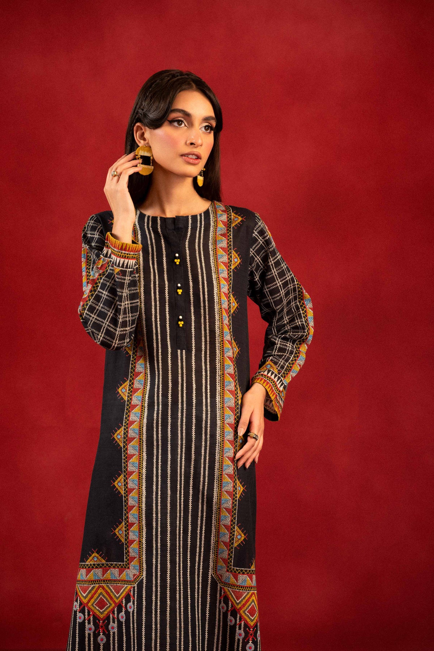 Nishat Linen - 1 Piece - Digital Printed Loose Fabric - 42304101