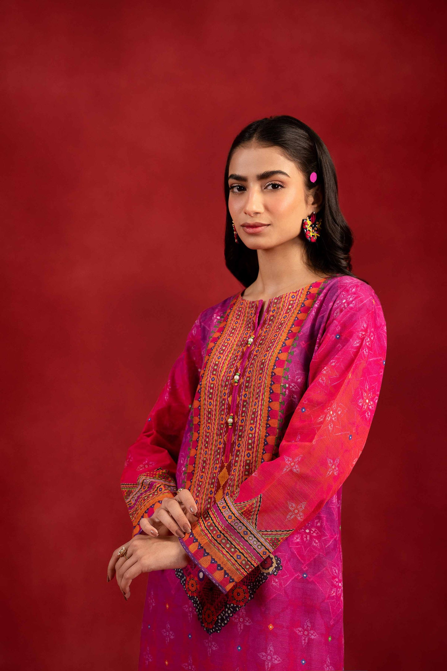 Nishat Linen - 1 Piece - Digital Printed Loose Fabric - 42304102