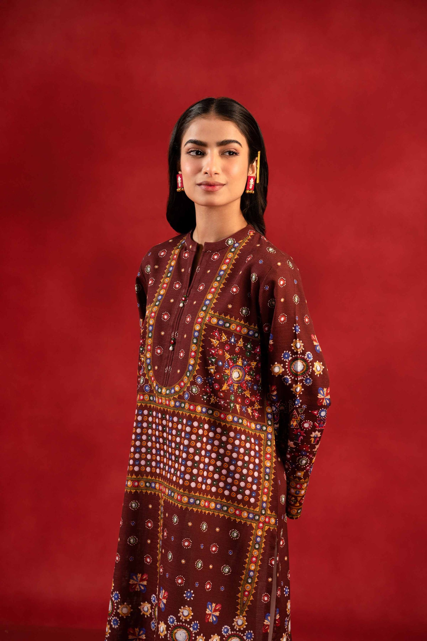 Nishat Linen - 1 Piece - Digital Printed Loose Fabric - 42304103