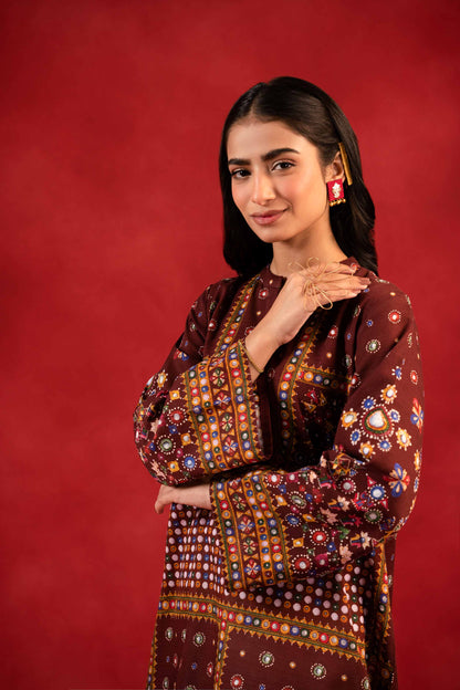 Nishat Linen - 1 Piece - Digital Printed Loose Fabric - 42304103