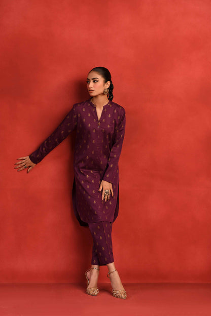 Nishat Linen - 1 Piece - Gold Printed Loose Fabric - 42304129