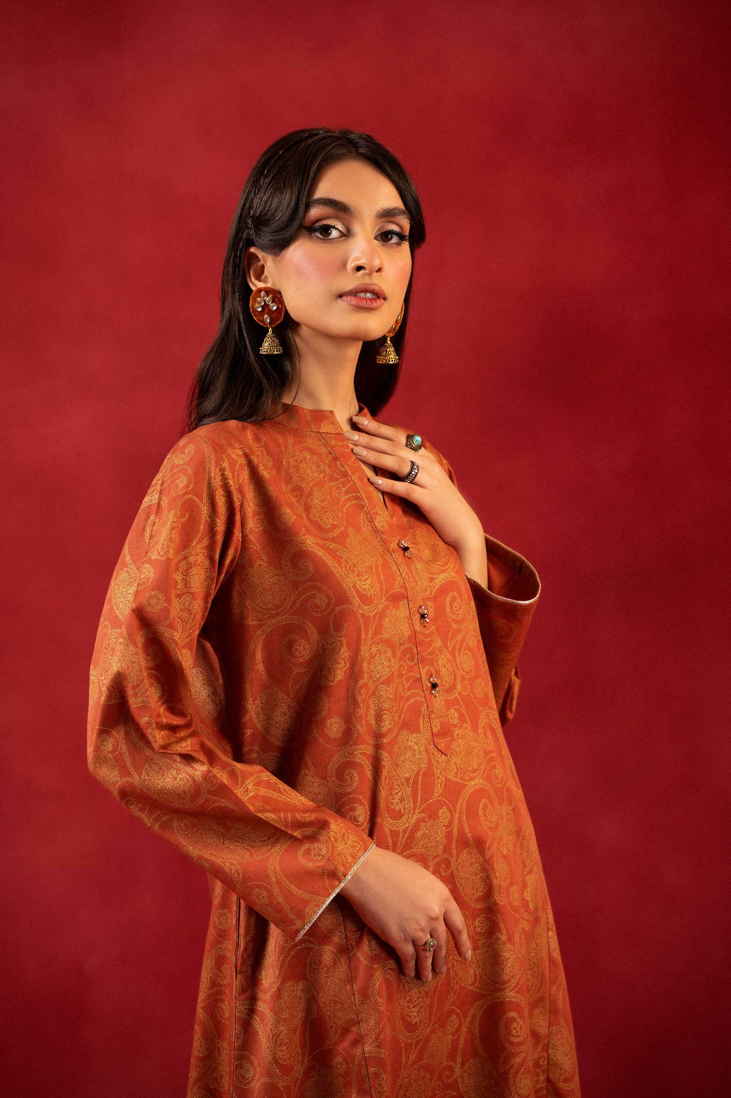 Nishat Linen - 1 Piece - Paste Printed Loose Fabric - 42304133