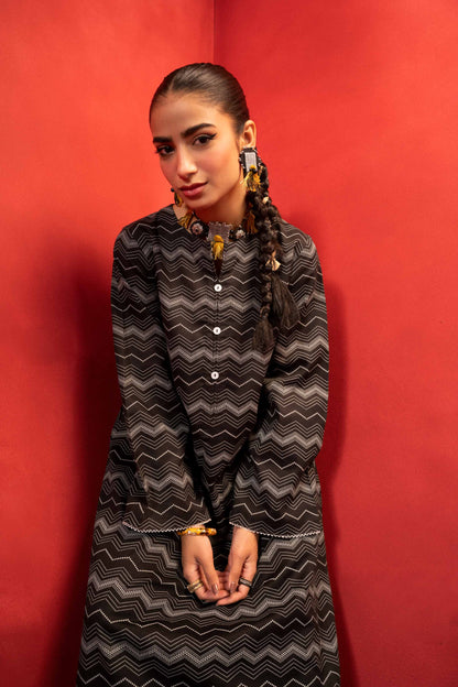 Nishat Linen - 1 Piece - White Paste Printed Loose Fabric - 42304137