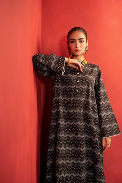 Nishat Linen - 1 Piece - White Paste Printed Loose Fabric - 42304137