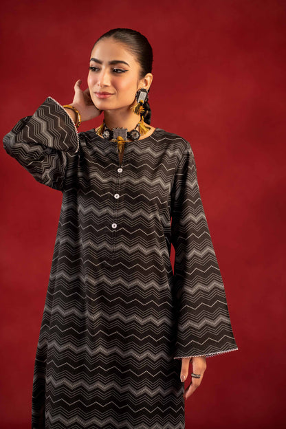 Nishat Linen - 1 Piece - White Paste Printed Loose Fabric - 42304137