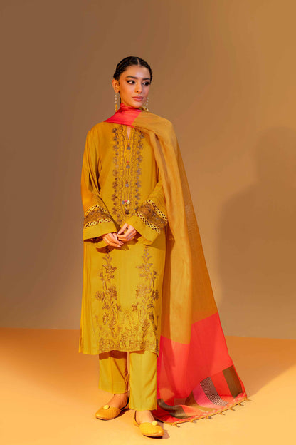 Nishat Linen - 3 Piece - Embroidered Suit - 42306458