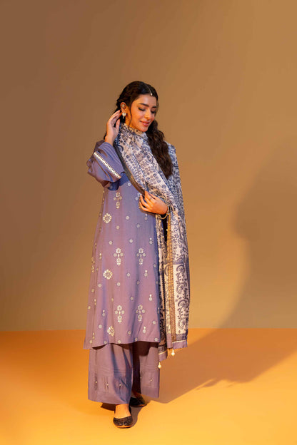 Nishat Linen - 3 Piece - Embroidered Suit - 42306460